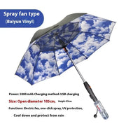 Smart Umbrella With Fan And Sprinkler fan