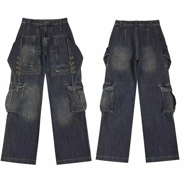 Men's Washed Retro Straight Jeans Laxmi store