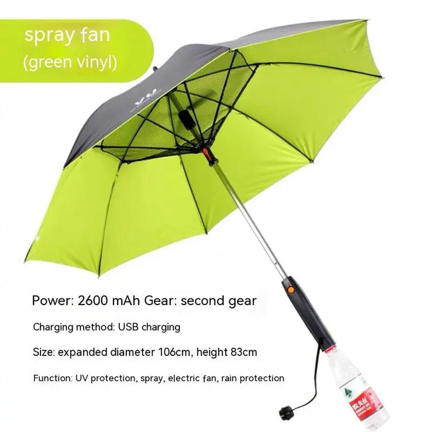 Smart Umbrella With Fan And Sprinkler fan