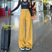 Women's High Waist Straight Jeans Loose Wide Leg virtual