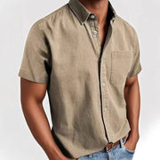 Single-breasted Shirt Men's Short Sleeve virtual