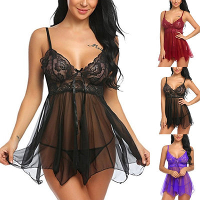 Sexy Lingerie Sexy Lingerie Front Slit Nightdress virtual