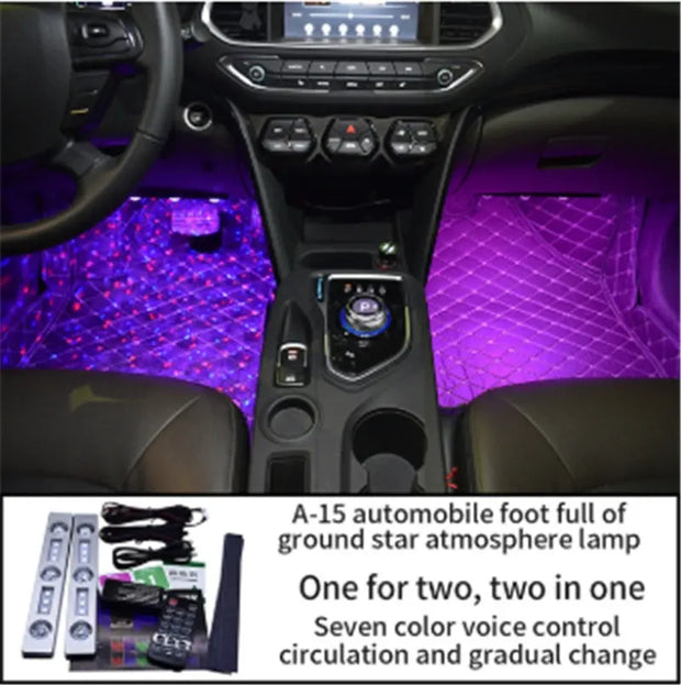 Car Decorative Lamp USB LED Light Star Starry Light