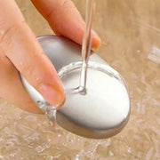 Creative Kitchen Home Oval Stainless Steel Deodorizing And Deodorizing Soap virtual