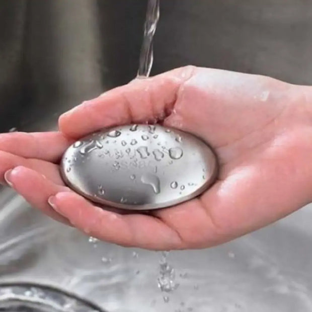 Creative Kitchen Home Oval Stainless Steel Deodorizing And Deodorizing Soap virtual