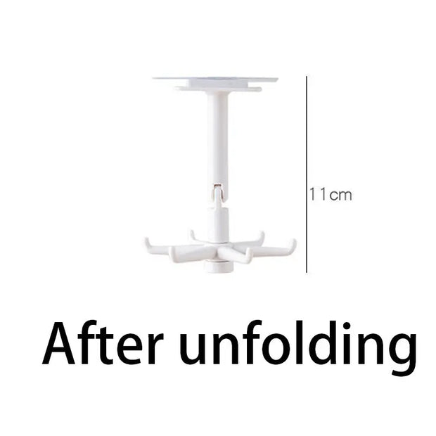 Multifunctional Hook Kitchen Tableware Rotating Hook Black And White Load And Practical Home Use virtual
