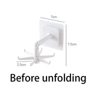 Multifunctional Hook Kitchen Tableware Rotating Hook Black And White Load And Practical Home Use virtual