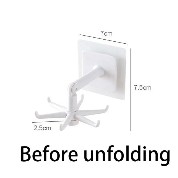 Multifunctional Hook Kitchen Tableware Rotating Hook Black And White Load And Practical Home Use virtual