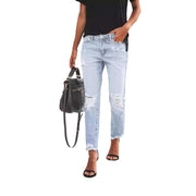Women's Ripped Non-elastic Retro Fashion Jeans virtual