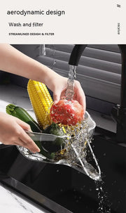 Kitchen Gadget Multi-functional Drain Basket Sink Kitchen Sink Strainer Basket Strainer Sink Washing Basket Home Organizer Drain Fruit Strainer virtual