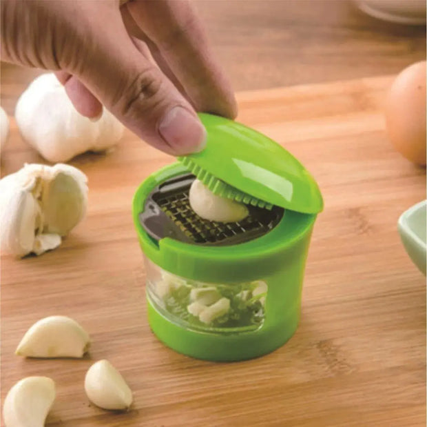 1pc Premium Stainless Steel Multifunctional Garlic Press, Manual Mincer, Slicer & Grater - Essential Kitchen Gadget For Home And Restaurant Use virtual