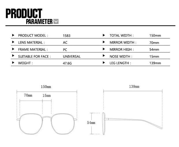 Smart uv protection American Large Frame uv