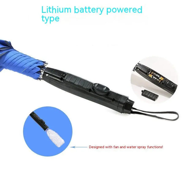 Smart Umbrella With Fan And Sprinkler fan