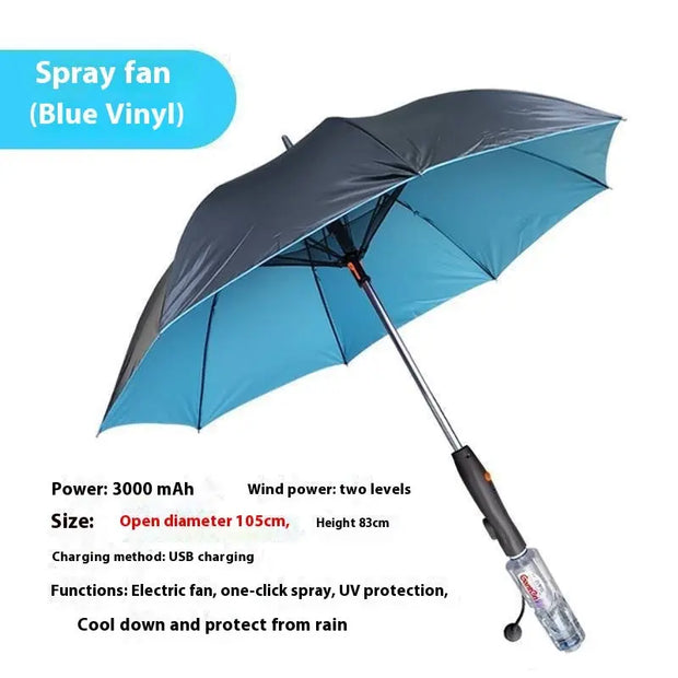 Smart Umbrella With Fan And Sprinkler fan