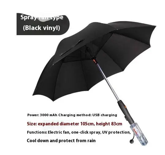 Smart Umbrella With Fan And Sprinkler fan
