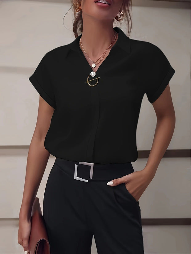 Loose Casual Short-sleeved Shirt Drop-shoulder Sleeve Shirt virtual