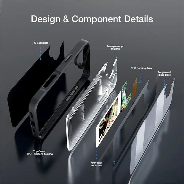 Smart Screen Phone Case Glass Nfc