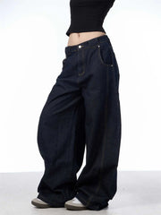 Retro Machete Jeans Women's Wide Leg Loose Pant virtual