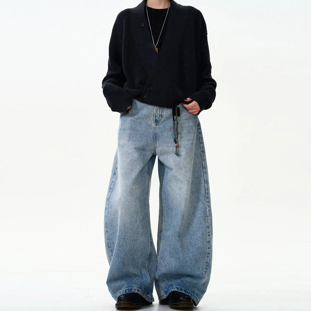 Classic Washed Machete Jeans For Men virtual
