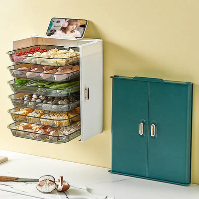 Home Kitchen Multi-functional Multi-layered Vegetable Preparation And Loading Tray virtual