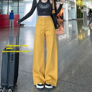 Women's High Waist Straight Jeans Loose Wide Leg virtual