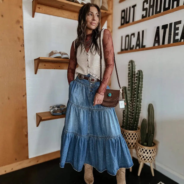 Denim Skirt virtual