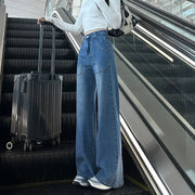 Women's High Waist Straight Jeans Loose Wide Leg virtual