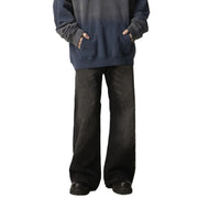 American Retro Black Loose Straight Jeans Pants