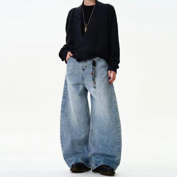 Classic Washed Machete Jeans For Men virtual