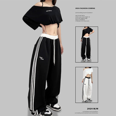 European And American Street Dance Fashion Brand Stitching Waist Pants virtual