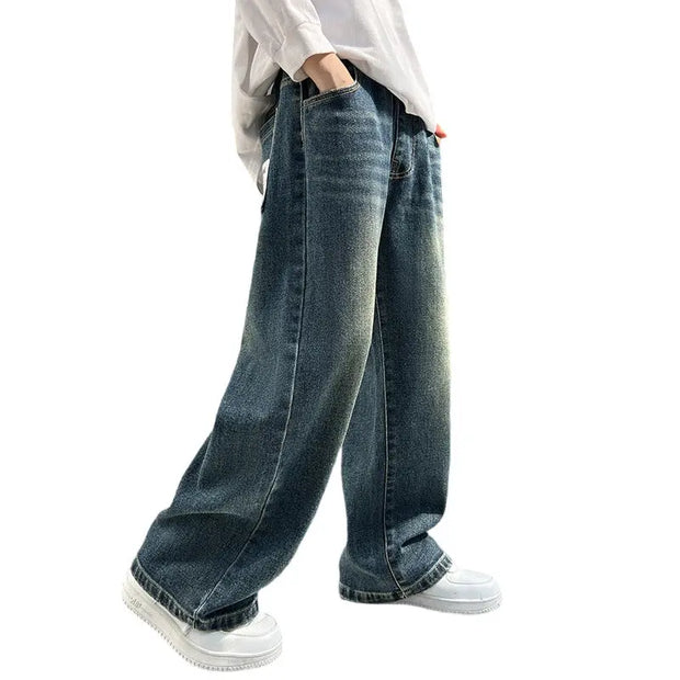 Spring And Autumn New Wide Leg Straight Vintage Jeans virtual