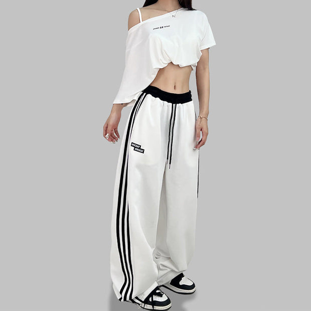 European And American Street Dance Fashion Brand Stitching Waist Pants virtual