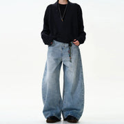 Classic Washed Machete Jeans For Men virtual