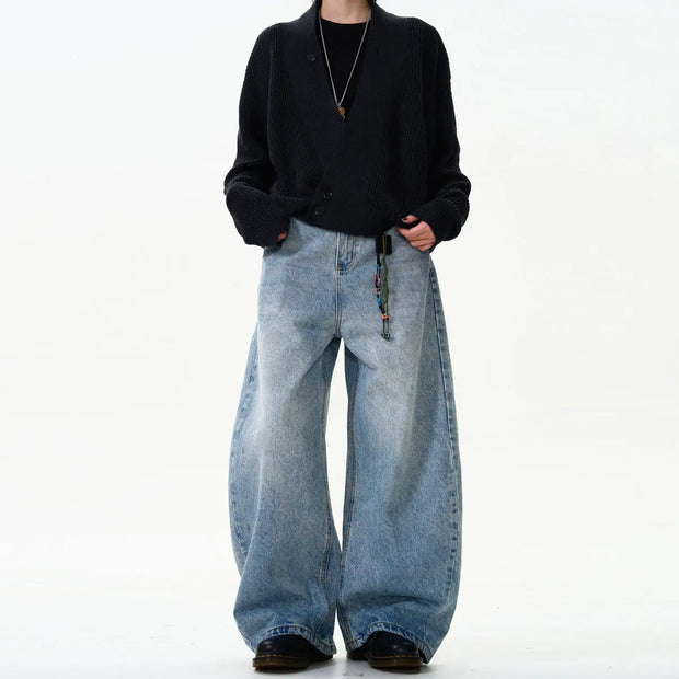 Classic Washed Machete Jeans For Men virtual
