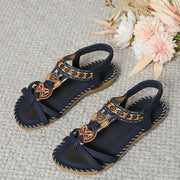 Bohemian Thong Sandals Summer Fashion Flowers Flat Beach Shoes For Women virtual