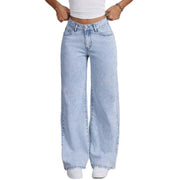 Vintage Bow Embroidered Washed Jeans virtual