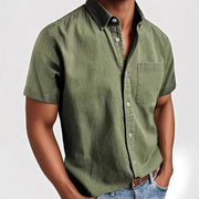Single-breasted Shirt Men's Short Sleeve virtual