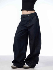 Retro Machete Jeans Women's Wide Leg Loose Pant virtual