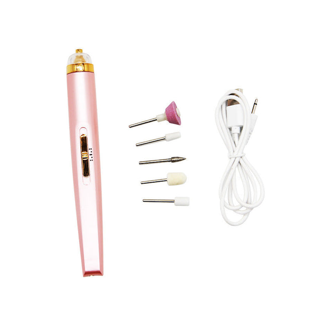 5in1 Manicure Machine Set Electric Nail Drill Polisher Cordless USB Rechargeable With LED Cutters Mill For Manicure Pedicure Accessor virtual