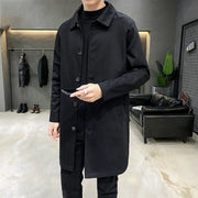 Men's Mid-length Loose Skin Trench Casual Thin Coat virtual