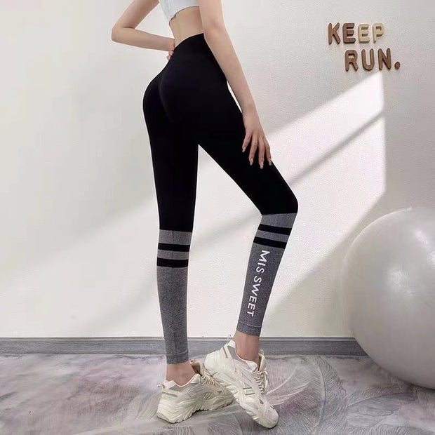 Letter Hip Fitness Training Pant Cropped Leggings virtual