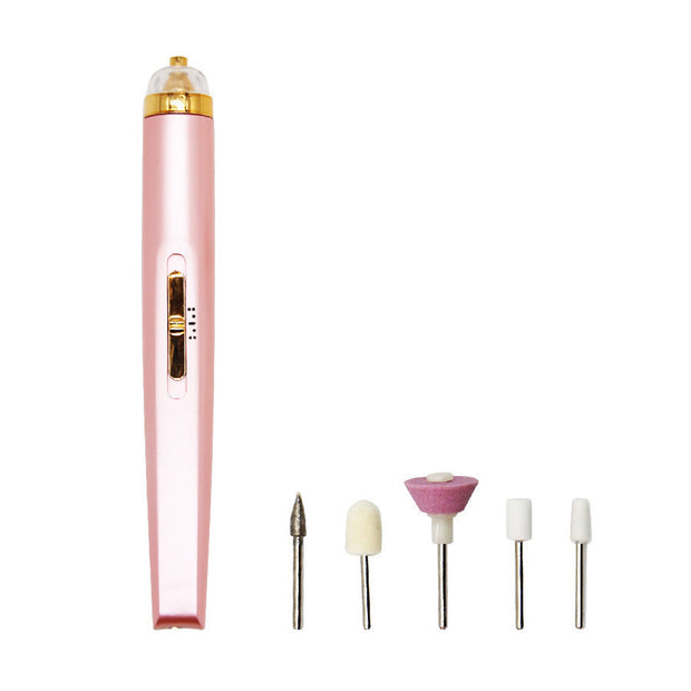 5in1 Manicure Machine Set Electric Nail Drill Polisher Cordless USB Rechargeable With LED Cutters Mill For Manicure Pedicure Accessor virtual