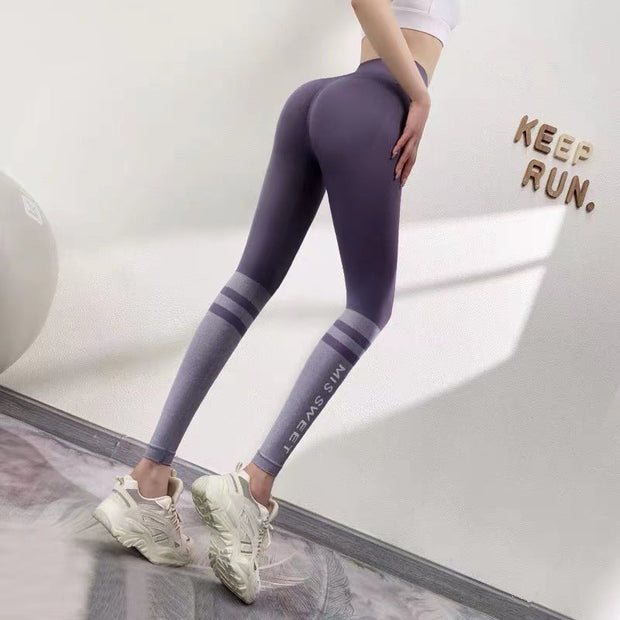 Letter Hip Fitness Training Pant Cropped Leggings virtual