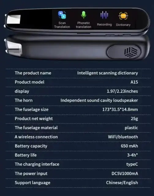 Scanning Translation Pen Multi-language Laxmi store